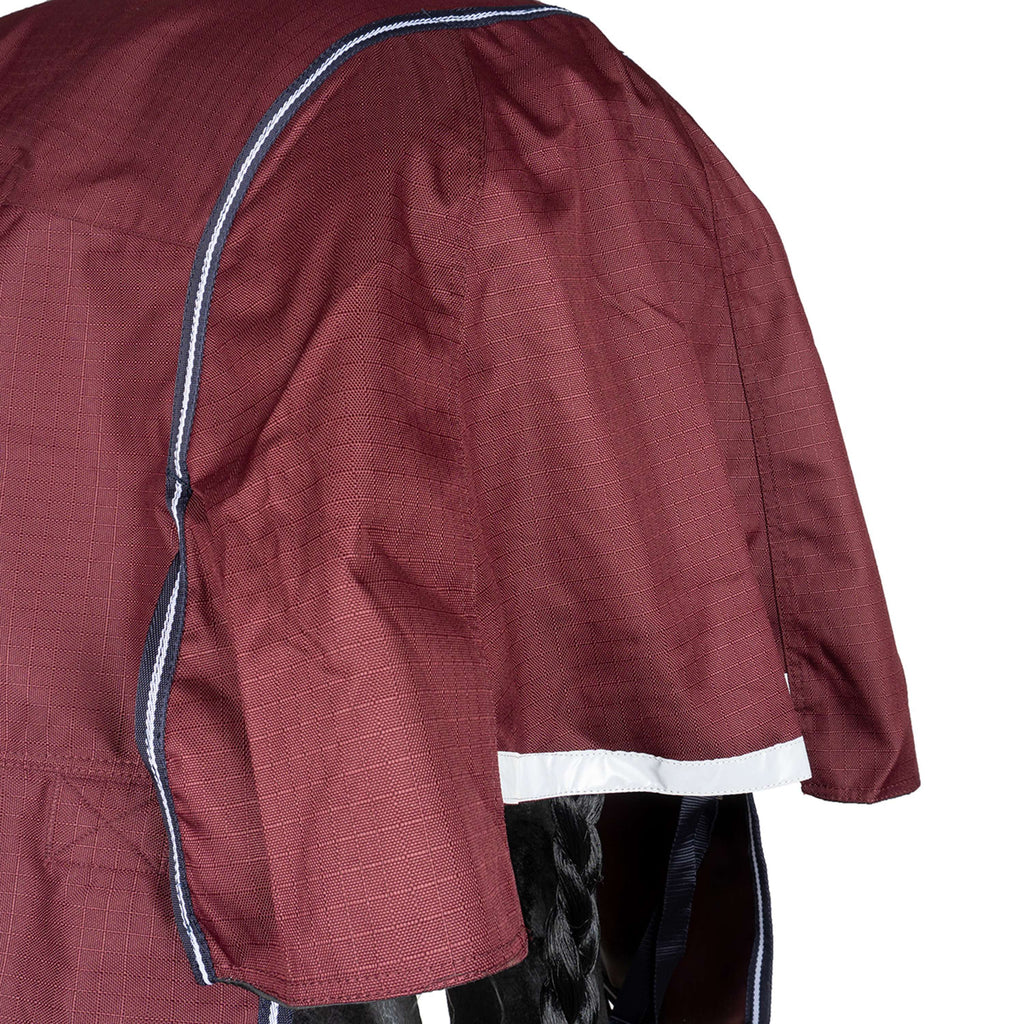 EQUITHÈME Outdoordeken Tyrex 1200D 0g High Neck Burgundy