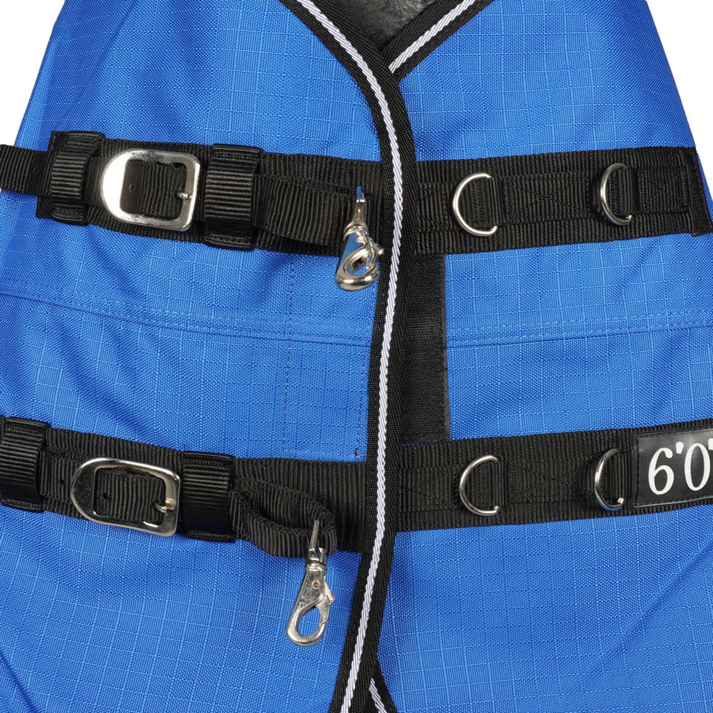 EQUITHÈME Outdoordeken Tyrex 1200D 0g Aisance High Neck Royal Blue