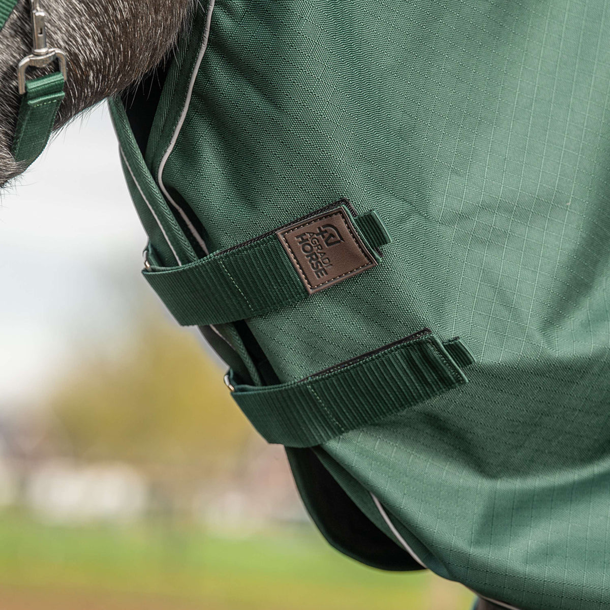 Agradi Horse Halsstuk 1200D 200gr Reflecterende Bies Groen