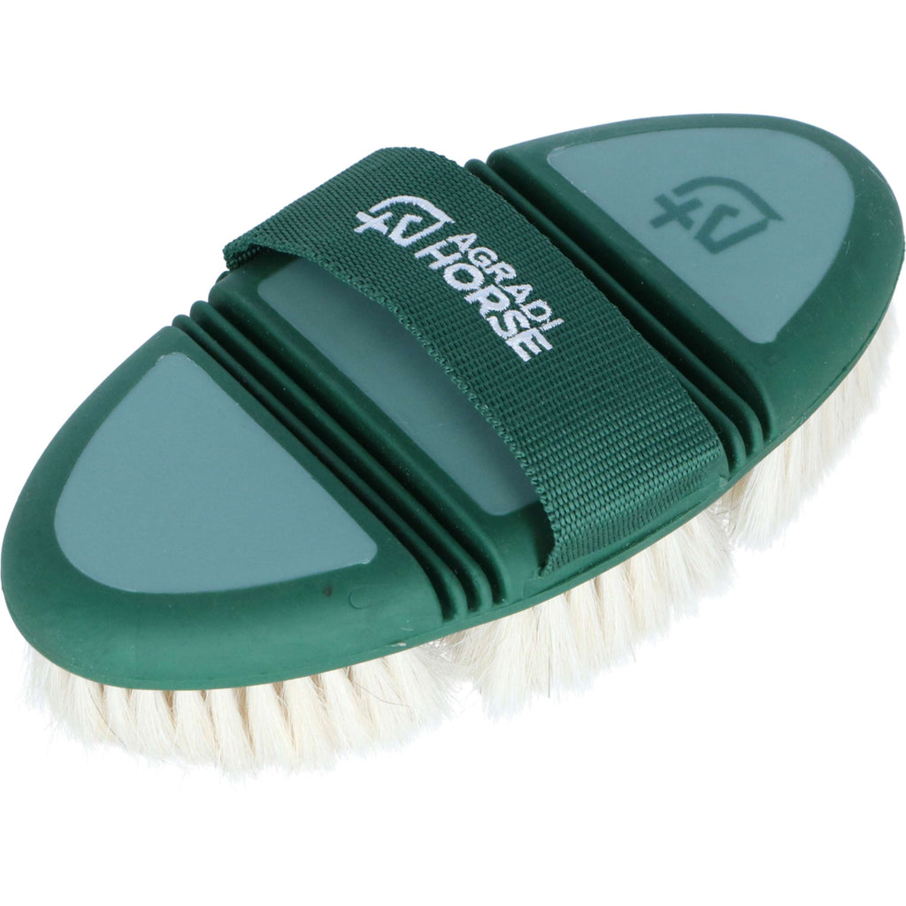 Agradi Horse Glansborstel Flex Geitenhaar Fir Green