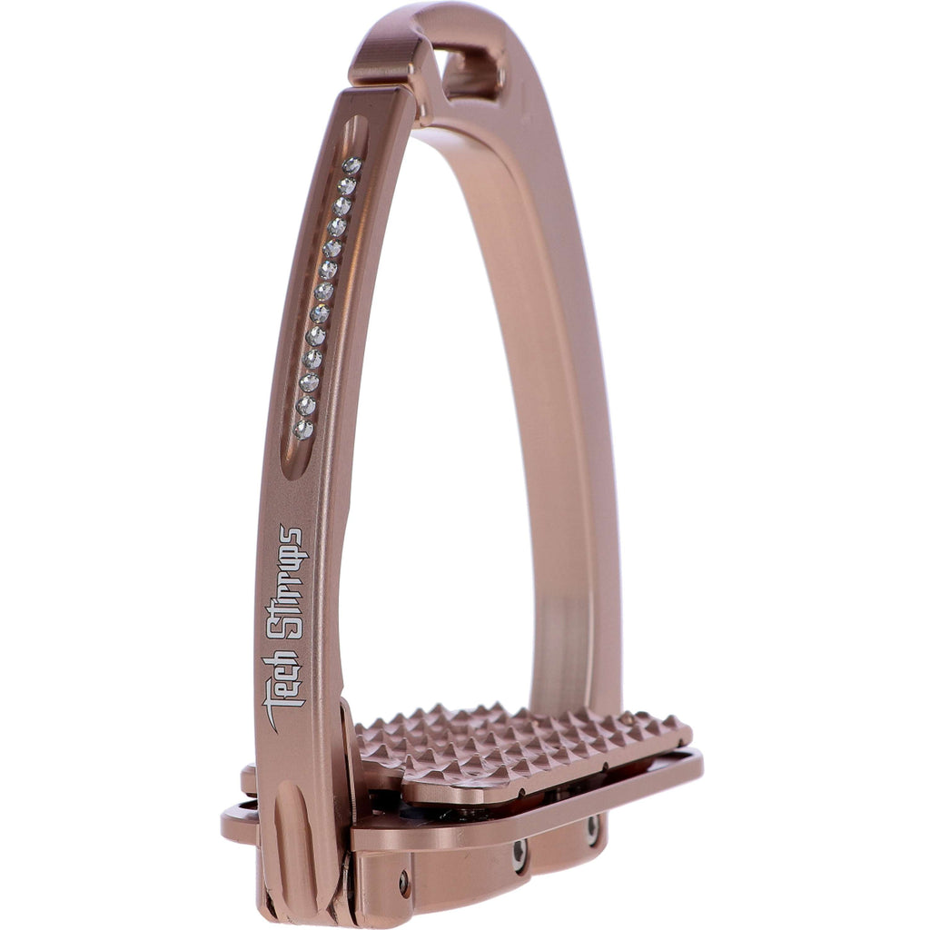Tech Stirrups Stijgbeugels Venice Plus Swarovski Dressuur Rosegoud