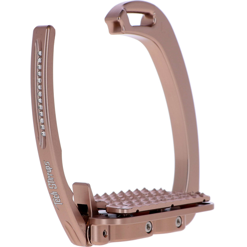 Tech Stirrups Stijgbeugels Venice Plus Swarovski Dressuur Rosegoud