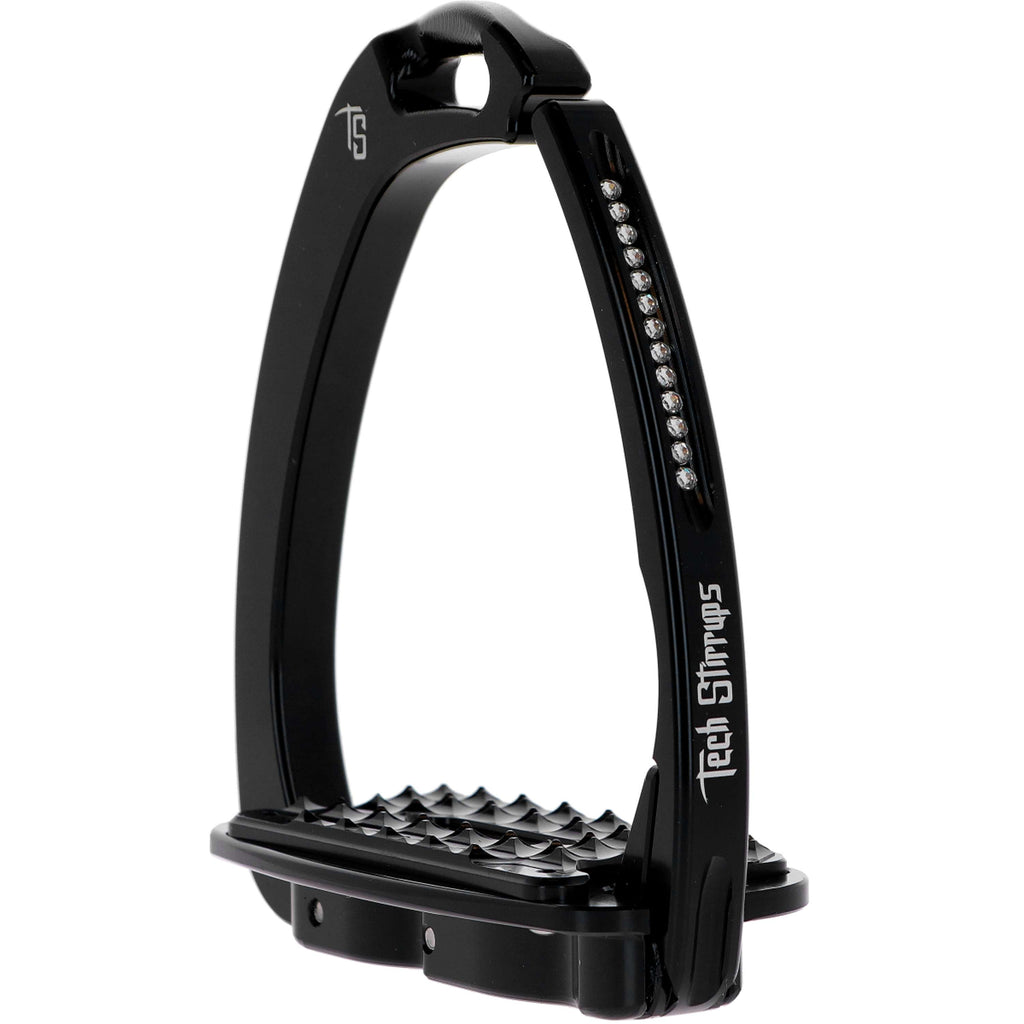Tech Stirrups Stijgbeugels Venice Sloped Evo Swarovski Zwart/Zwart