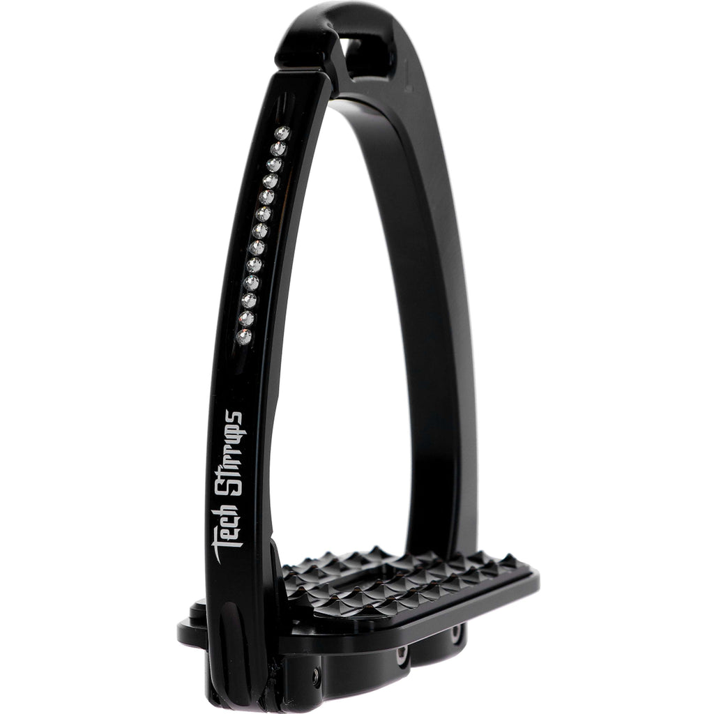 Tech Stirrups Stijgbeugels Venice Sloped Evo Swarovski Zwart/Zwart