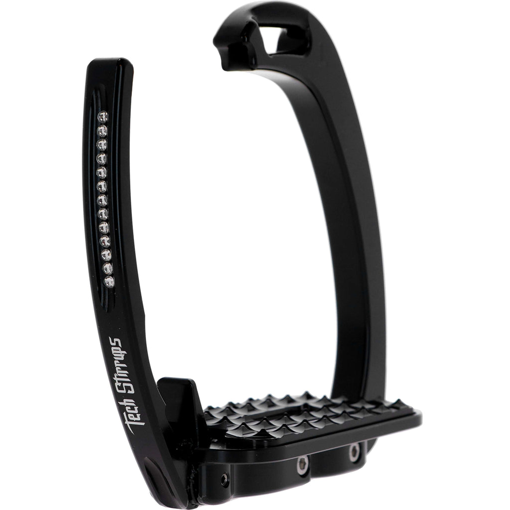 Tech Stirrups Stijgbeugels Venice Sloped Evo Swarovski Zwart/Zwart