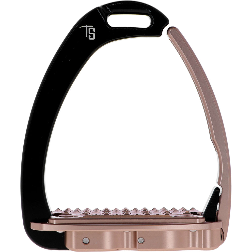 Tech Stirrups Stijgbeugels Venice Sloped Evo Swarovski Zwart/Rosegoud