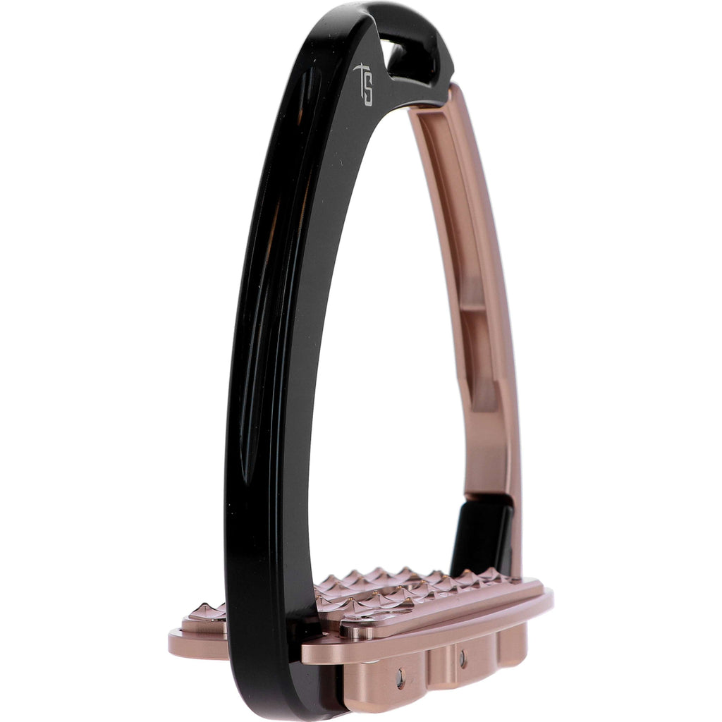 Tech Stirrups Stijgbeugels Venice Sloped Evo Swarovski Zwart/Rosegoud