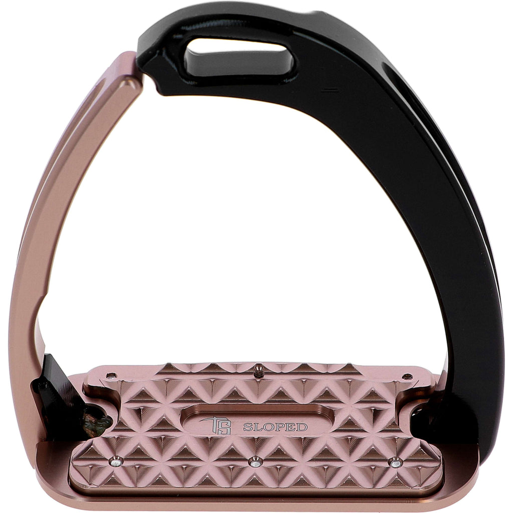 Tech Stirrups Stijgbeugels Venice Sloped Evo Swarovski Zwart/Rosegoud