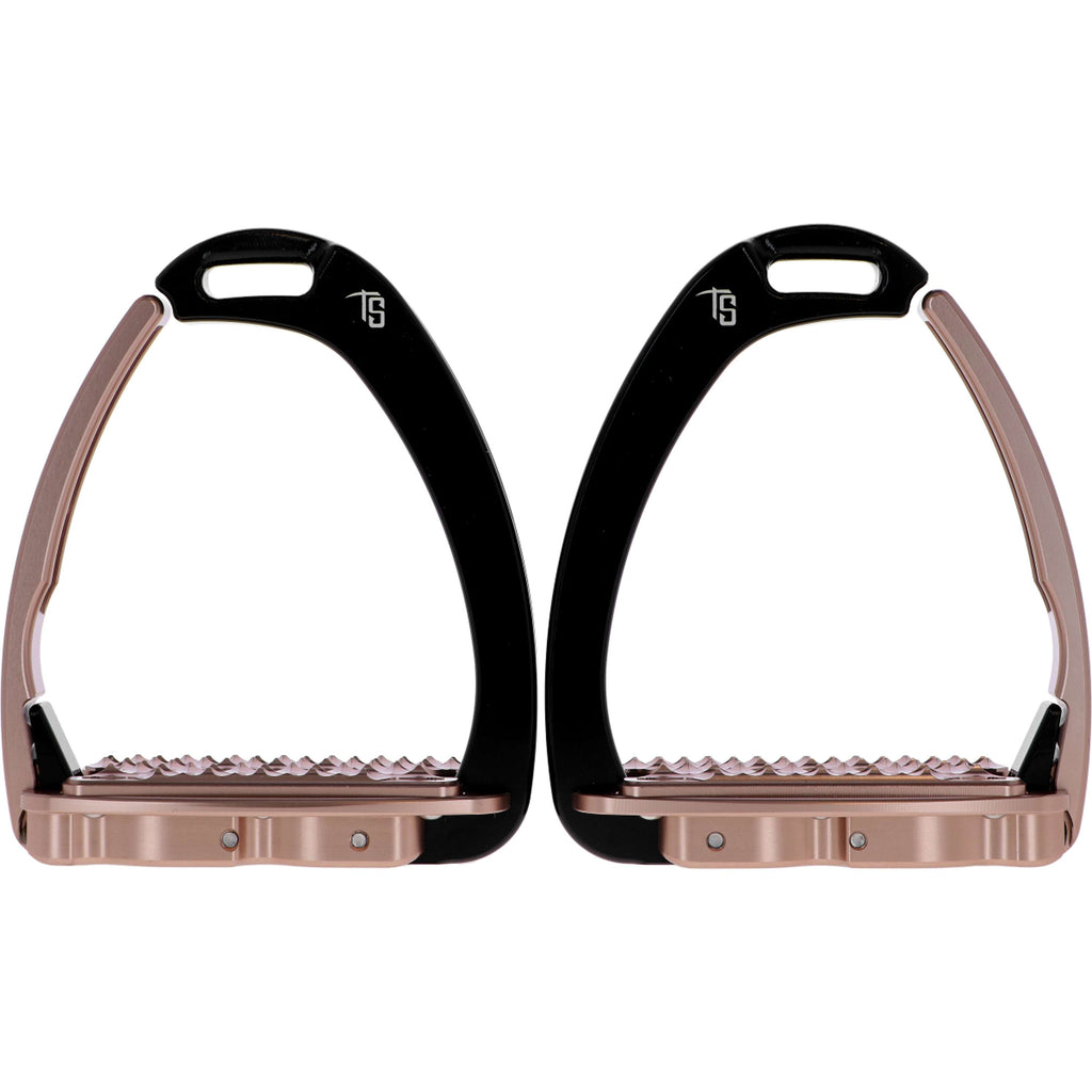 Tech Stirrups Stijgbeugels Venice Sloped Evo Swarovski Zwart/Rosegoud