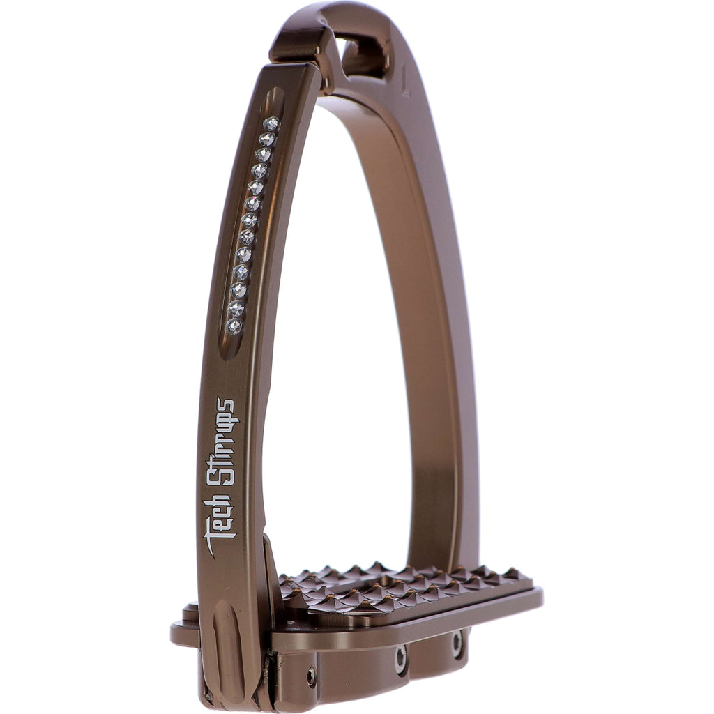 Tech Stirrups Stijgbeugels Venice Sloped Evo Swarovski Bruin