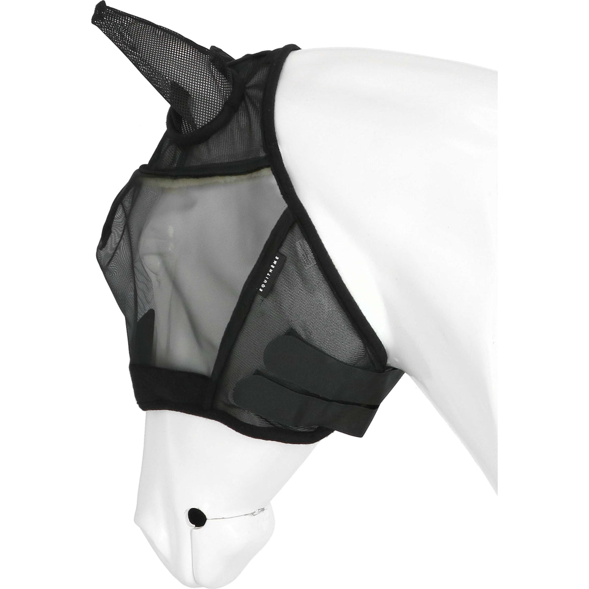 EQUITHÈME Vliegenmasker Supercut met UV-Bescherming Zwart