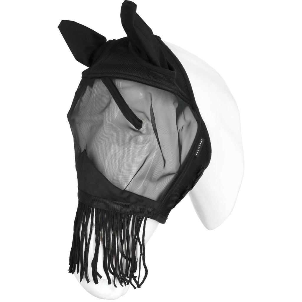 EQUITHÈME Vliegenmasker Franges met UV-Bescherming Zwart