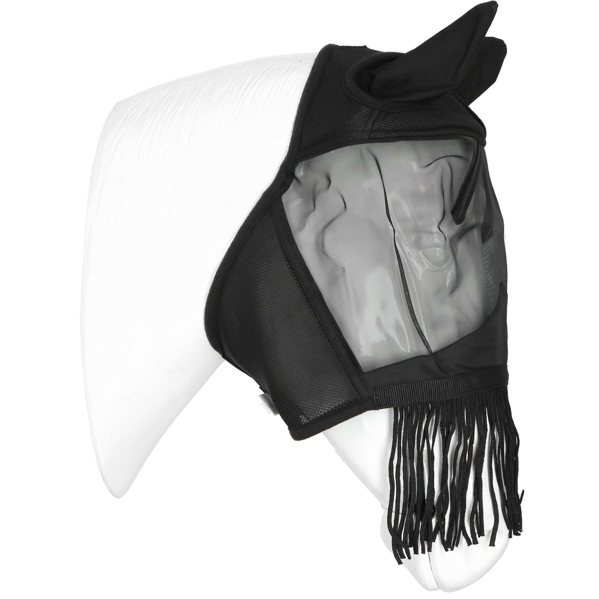 EQUITHÈME Vliegenmasker Franges met UV-Bescherming Zwart