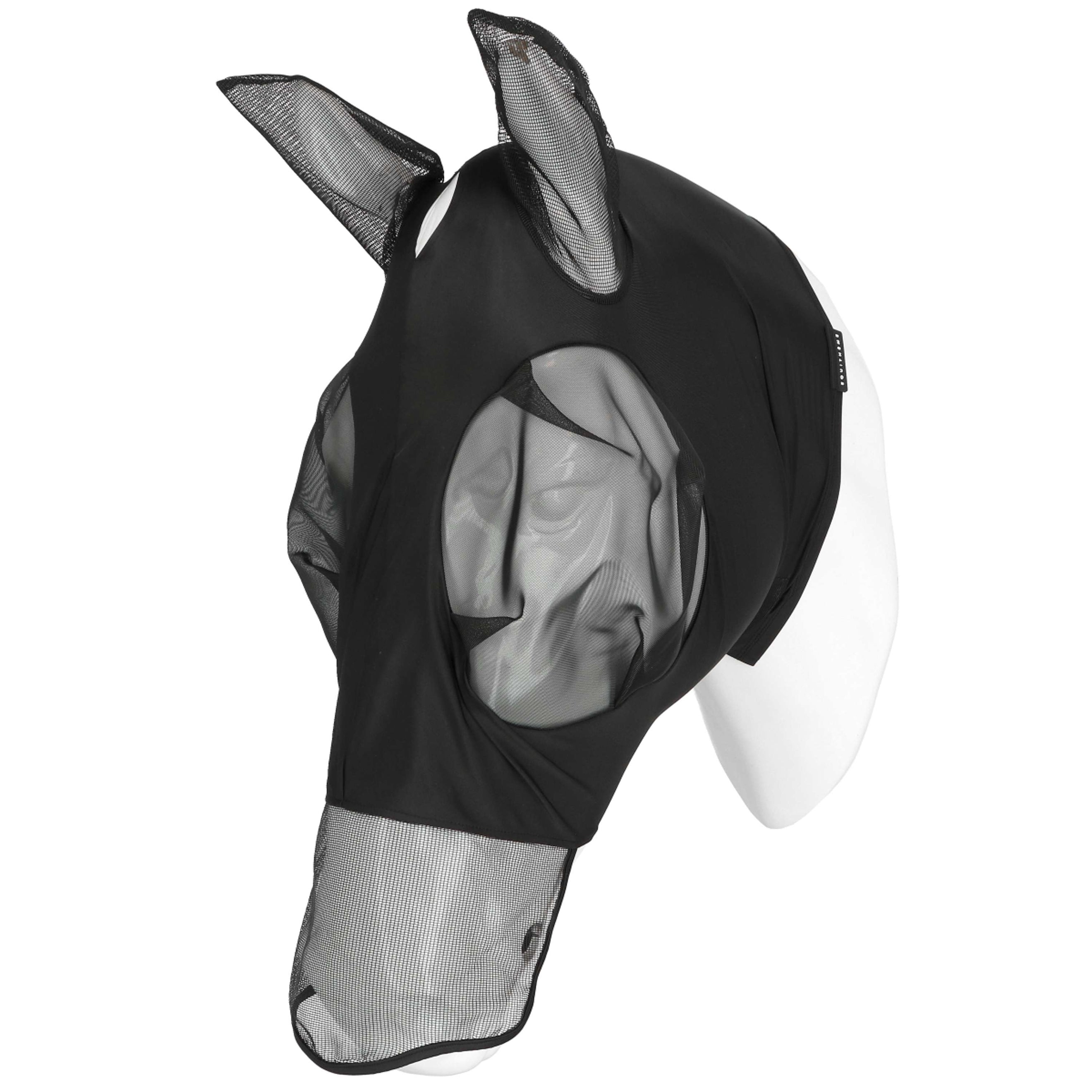 EQUITHÈME Vliegenmasker Hood met UV-Bescherming Zwart