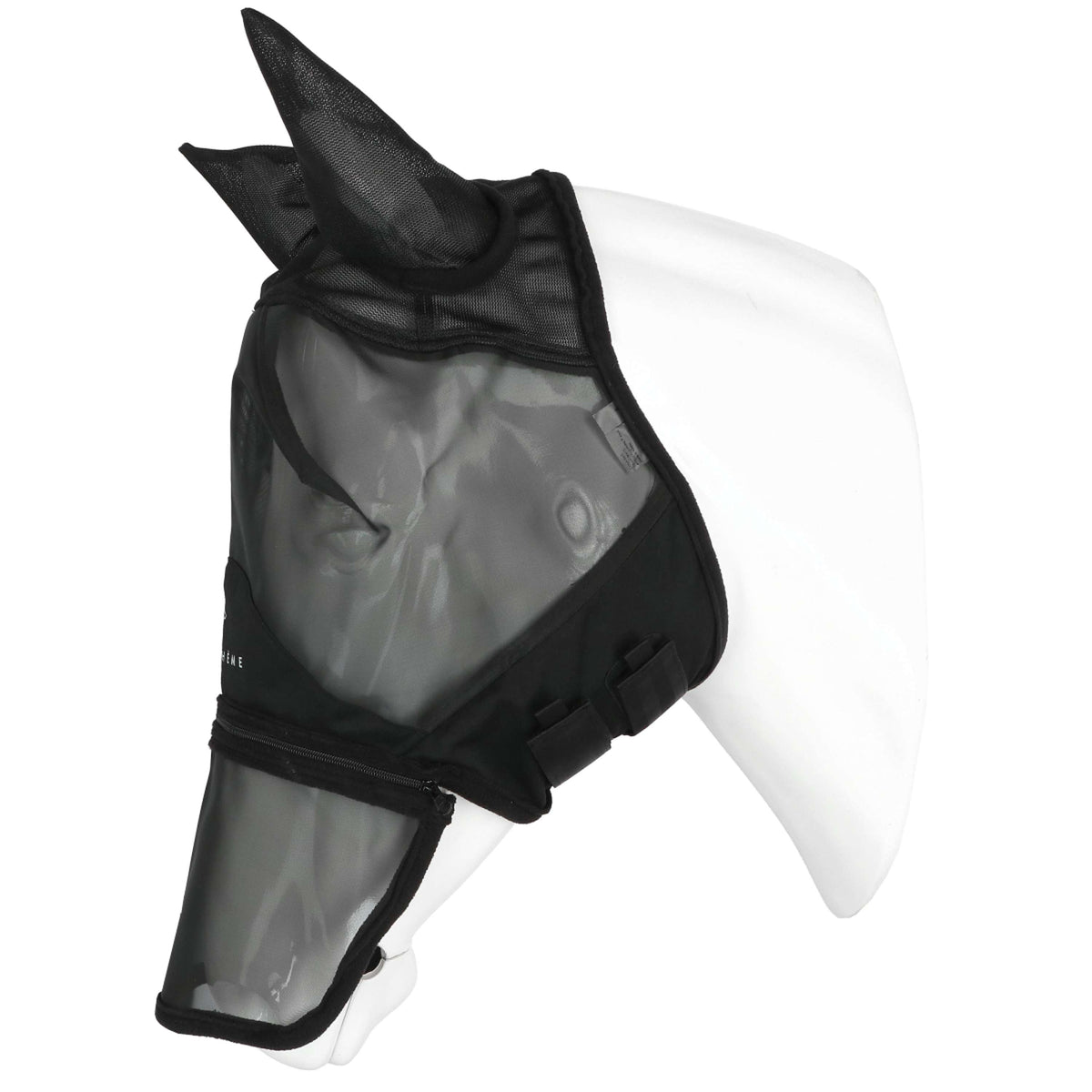 EQUITHÈME Vliegenmasker Zipper met UV-Bescherming Zwart