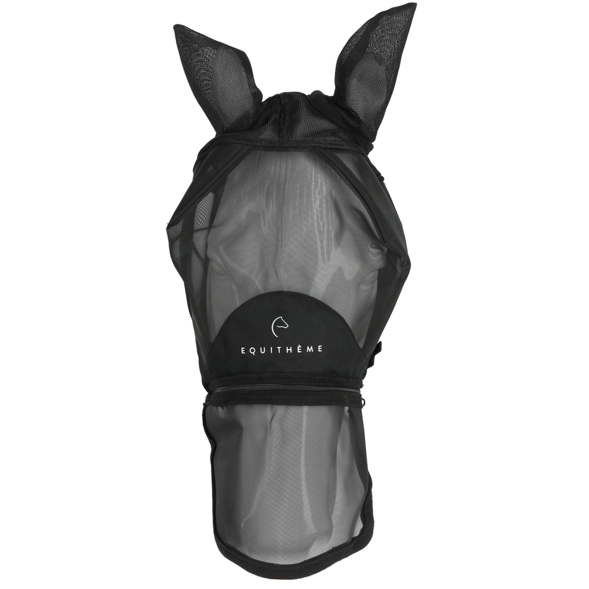 EQUITHÈME Vliegenmasker Zipper met UV-Bescherming Zwart