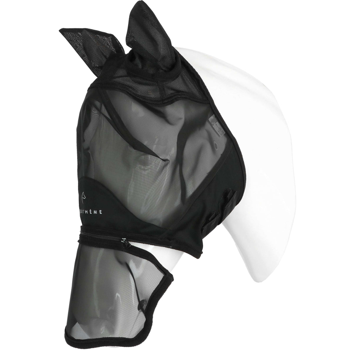 EQUITHÈME Vliegenmasker Zipper met UV-Bescherming Zwart