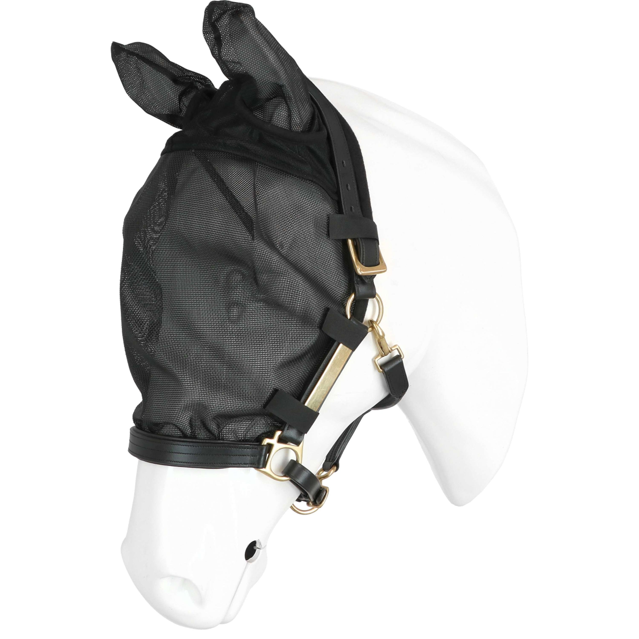 EQUITHÈME Vliegenmasker Halster met UV-Bescherming Zwart