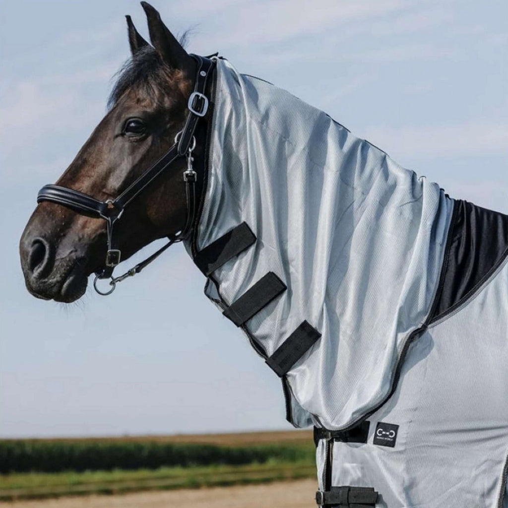 Riding World Vliegendeken Belly Mesh Combo Grijs