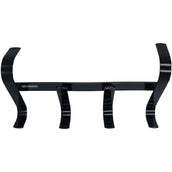 Agradi Horse Hoofdstelhanger met 4 Haken Zwart