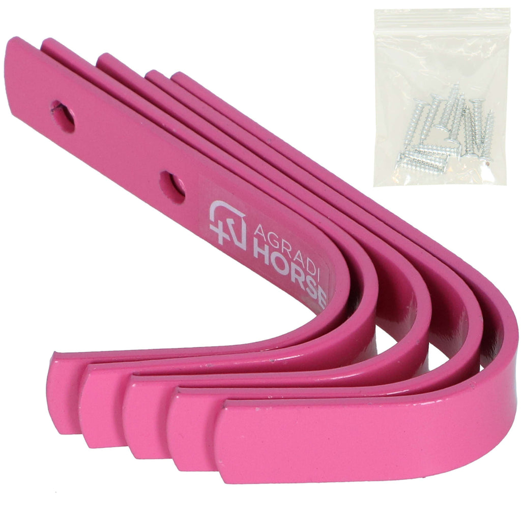 Agradi Horse Stalhaken 5 Stuks Roze