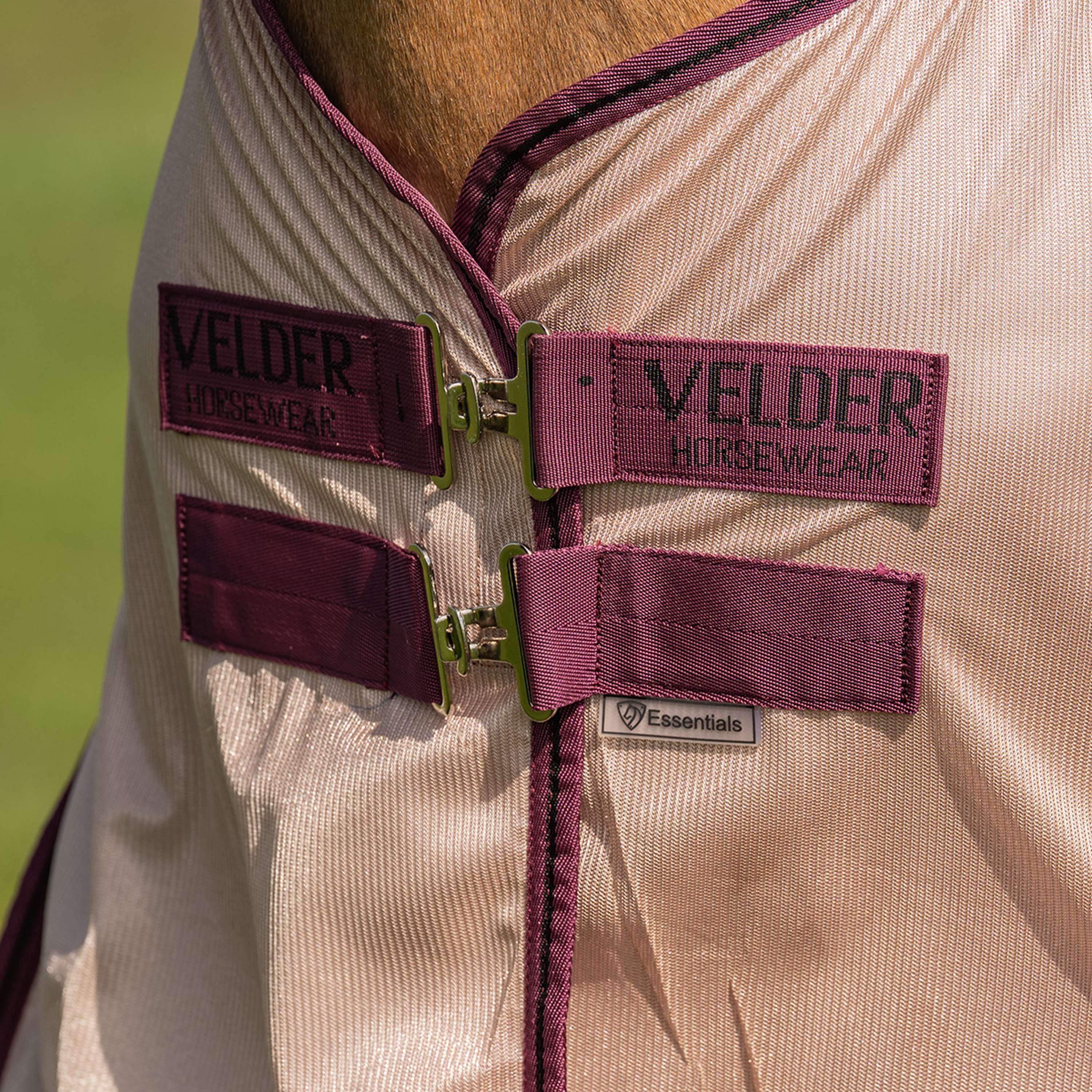 Velder Horsewear Essentials Pony Vliegendeken Mesh met Hals Earth Grey