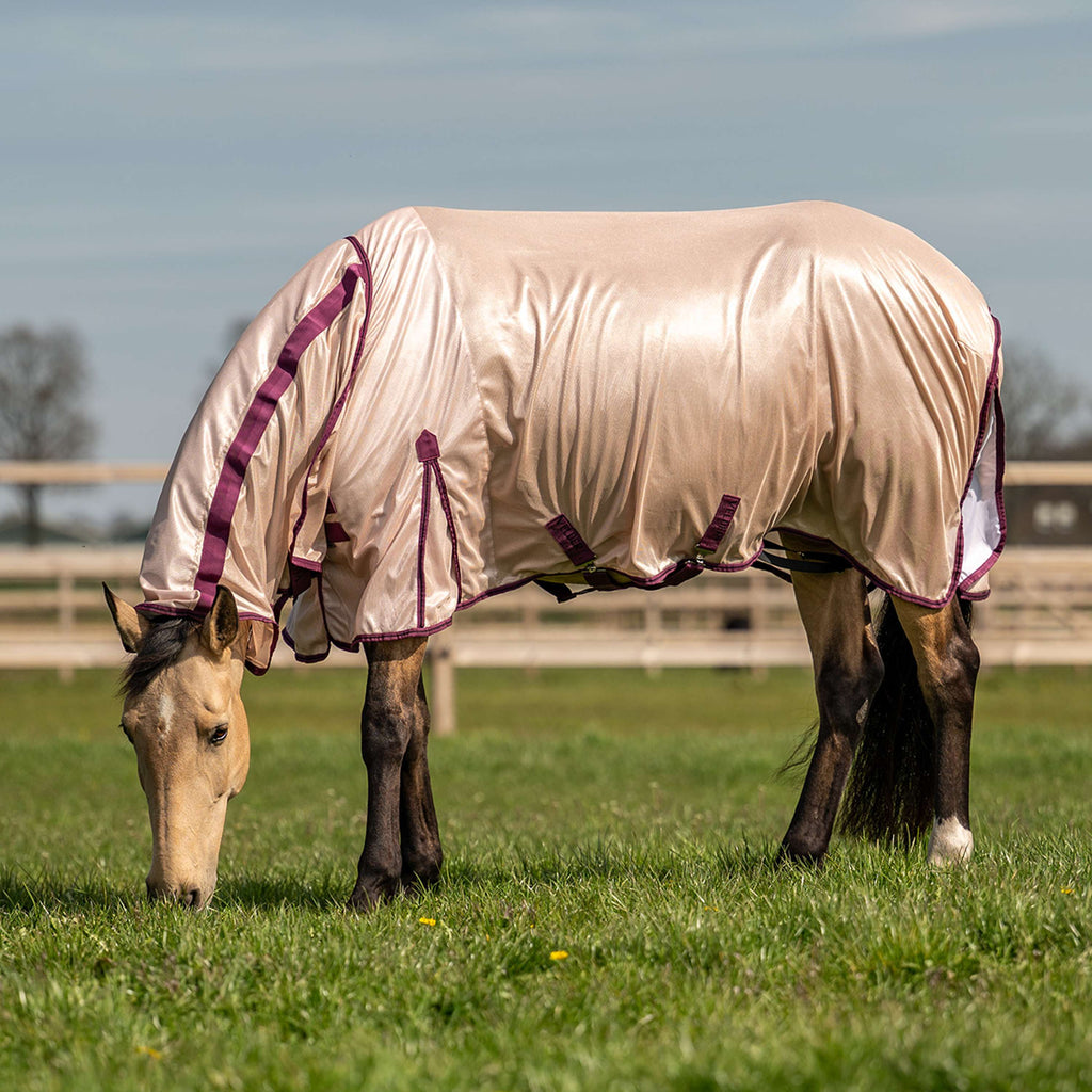 Velder Horsewear Essentials Vliegendeken Mesh met Hals Earth Grey