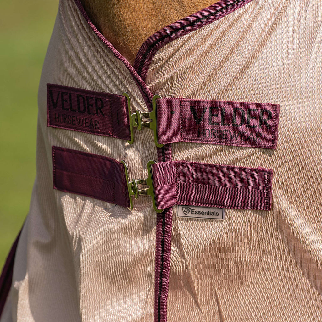 Velder Horsewear Essentials Vliegendeken Mesh met Hals Earth Grey