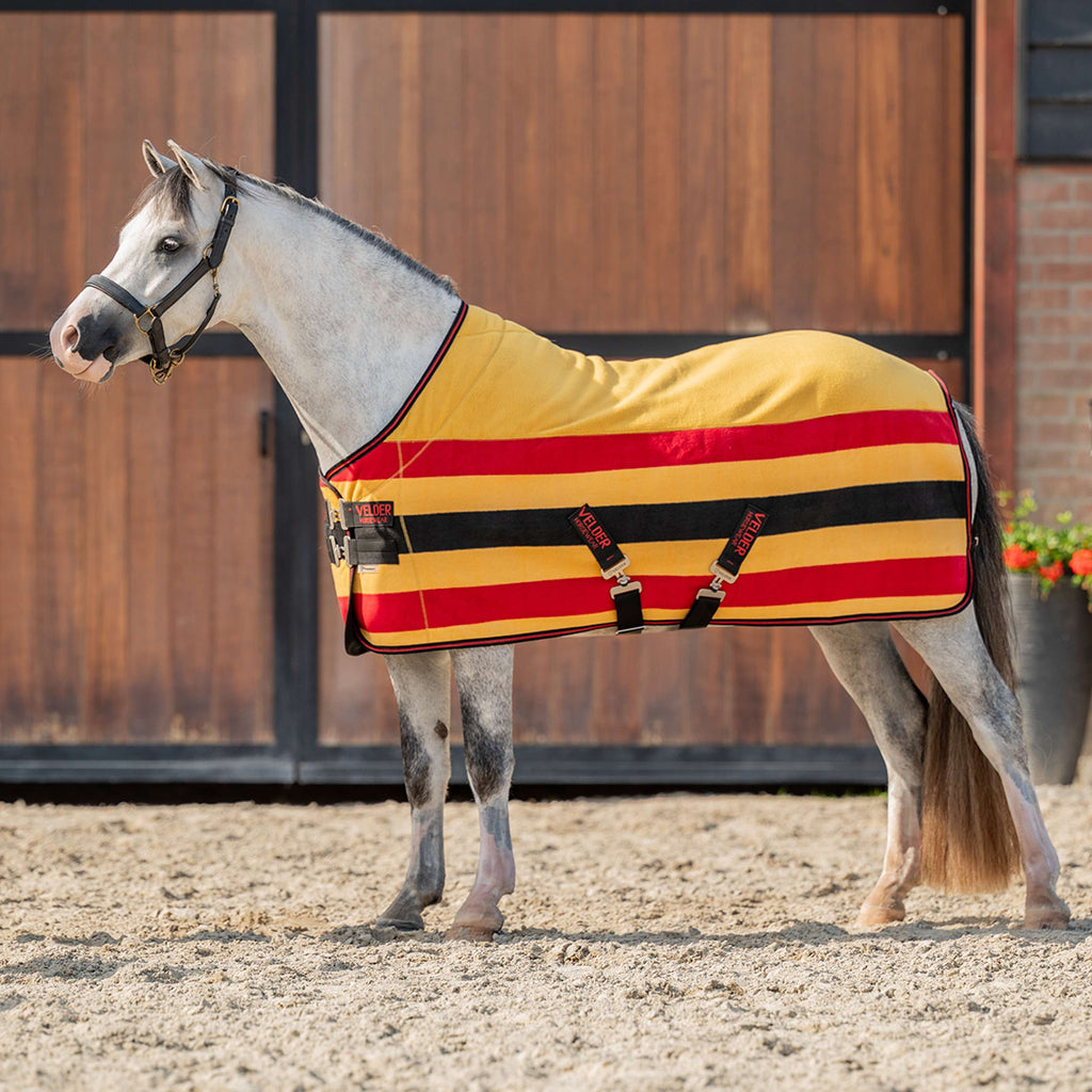 Velder Horsewear Premium Pony Deluxe Fleece Cooler Rug Zwart/Geel