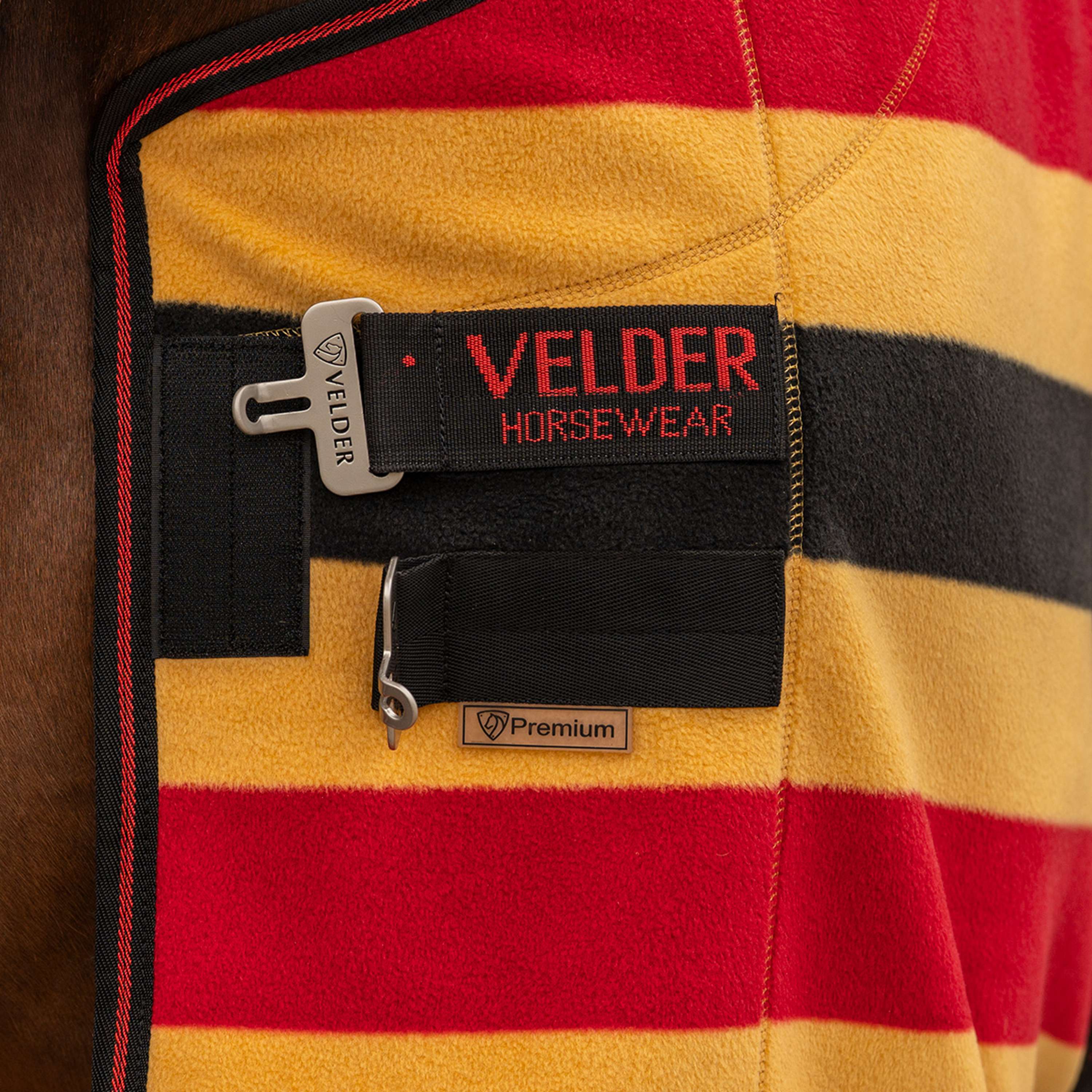 Velder Horsewear Premium Pony Deluxe Fleece Cooler Rug Zwart/Geel