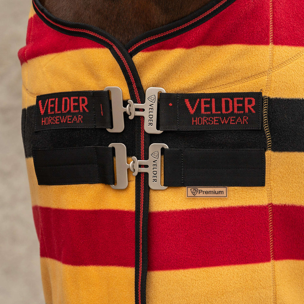 Velder Horsewear Premium Deluxe Fleece Cooler Rug Zwart/Geel