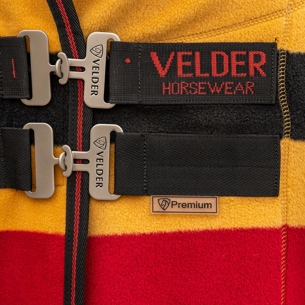 Velder Horsewear Premium Deluxe Fleece Cooler Rug Zwart/Geel