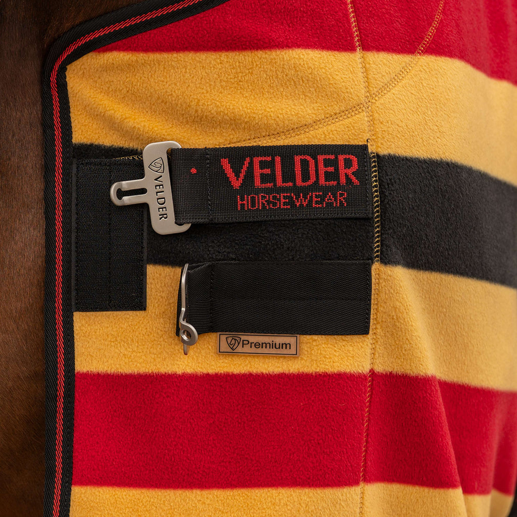 Velder Horsewear Premium Deluxe Fleece Cooler Rug Zwart/Geel