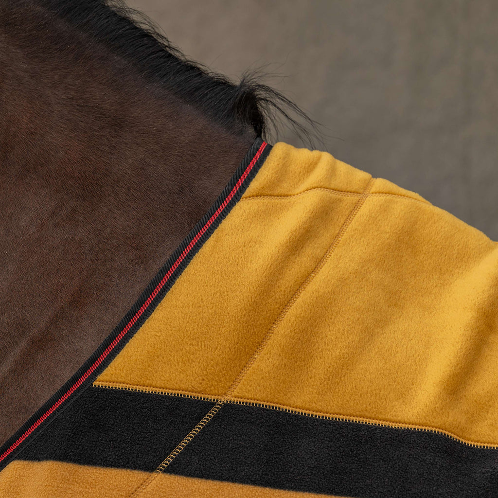 Velder Horsewear Premium Deluxe Fleece Cooler Rug Zwart/Geel