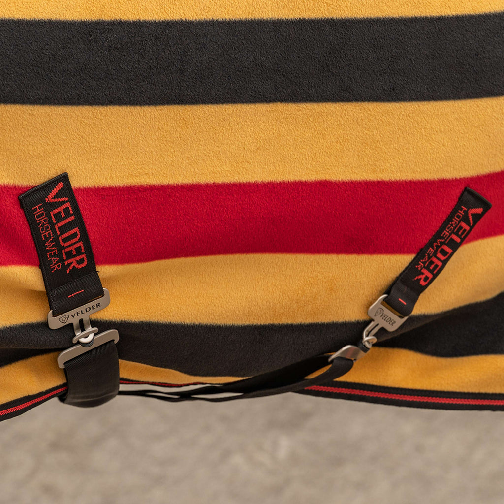 Velder Horsewear Premium Deluxe Fleece Cooler Rug Zwart/Geel
