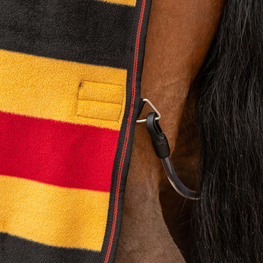 Velder Horsewear Premium Deluxe Fleece Cooler Rug Zwart/Geel