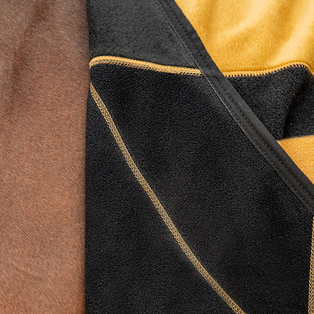 Velder Horsewear Premium Deluxe Fleece Cooler Rug Zwart/Geel