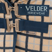 Velder Horsewear Fleece Cooler with Collar Navy Check