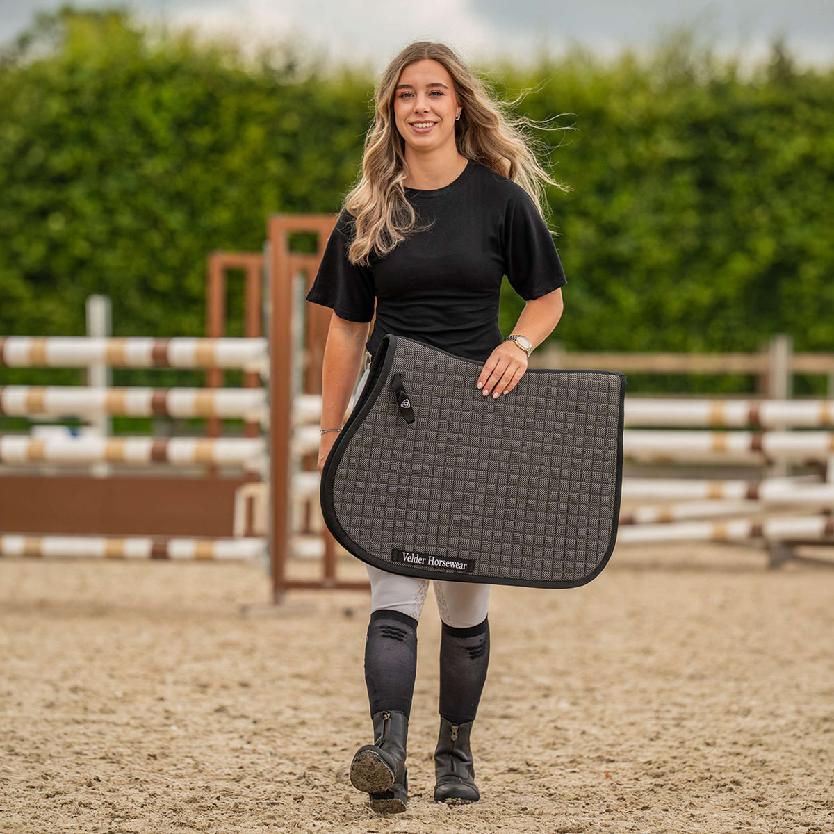 Velder Horsewear Premium Zadeldekje Bamboo Springen Zwart