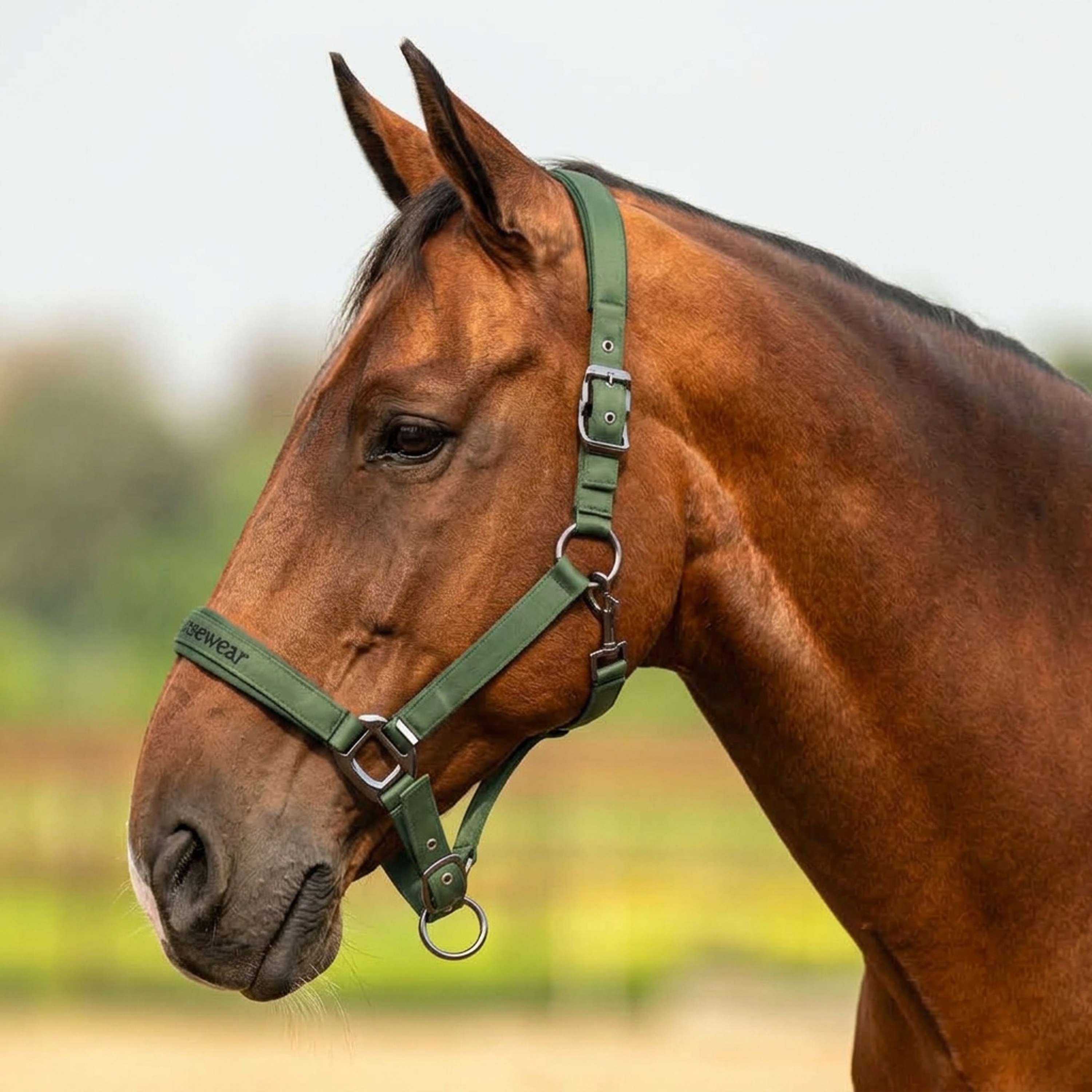 Velder Horsewear Premium Halster Satin Glow Olive Mist