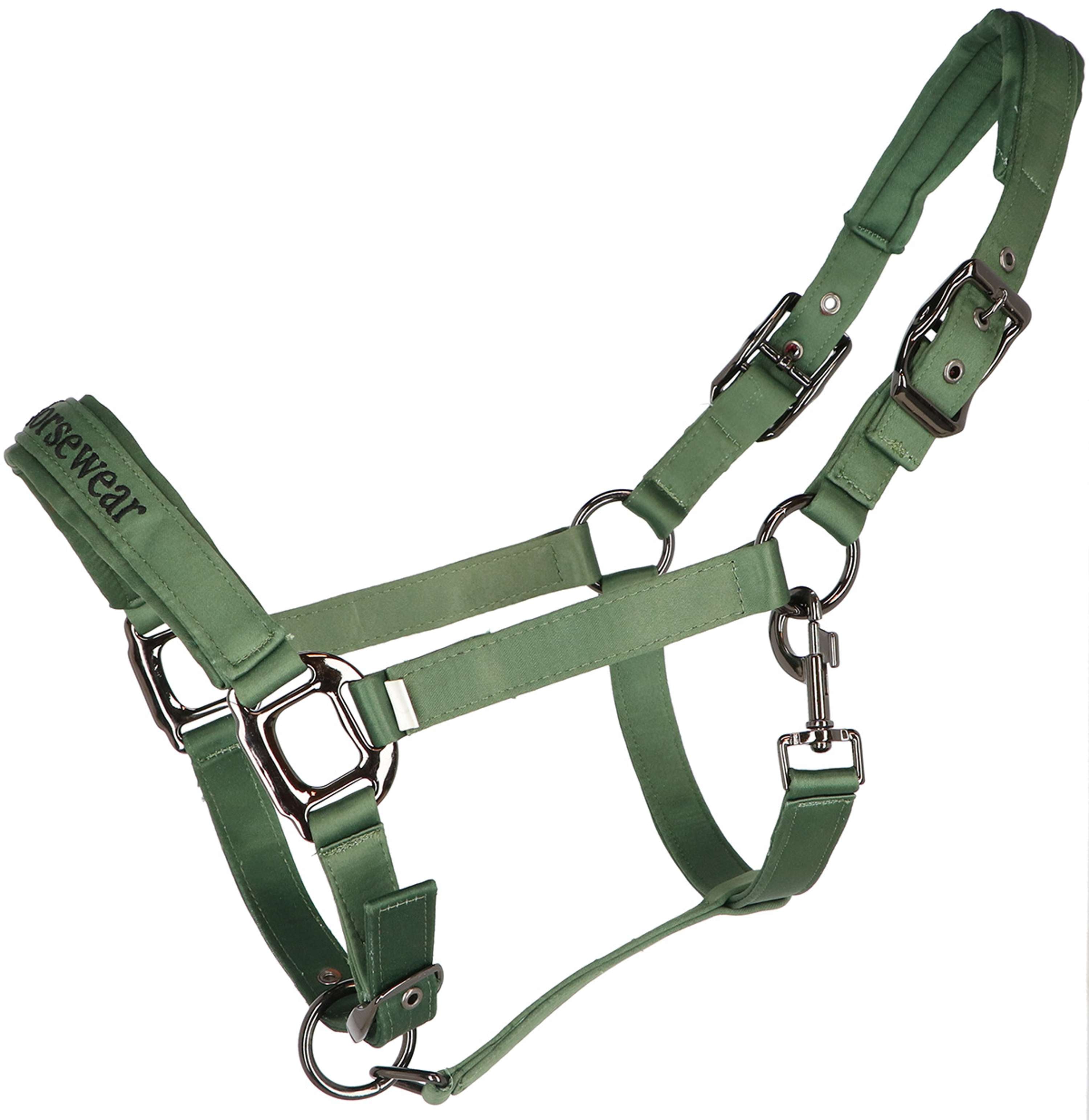 Velder Horsewear Premium Halster Satin Glow Olive Mist