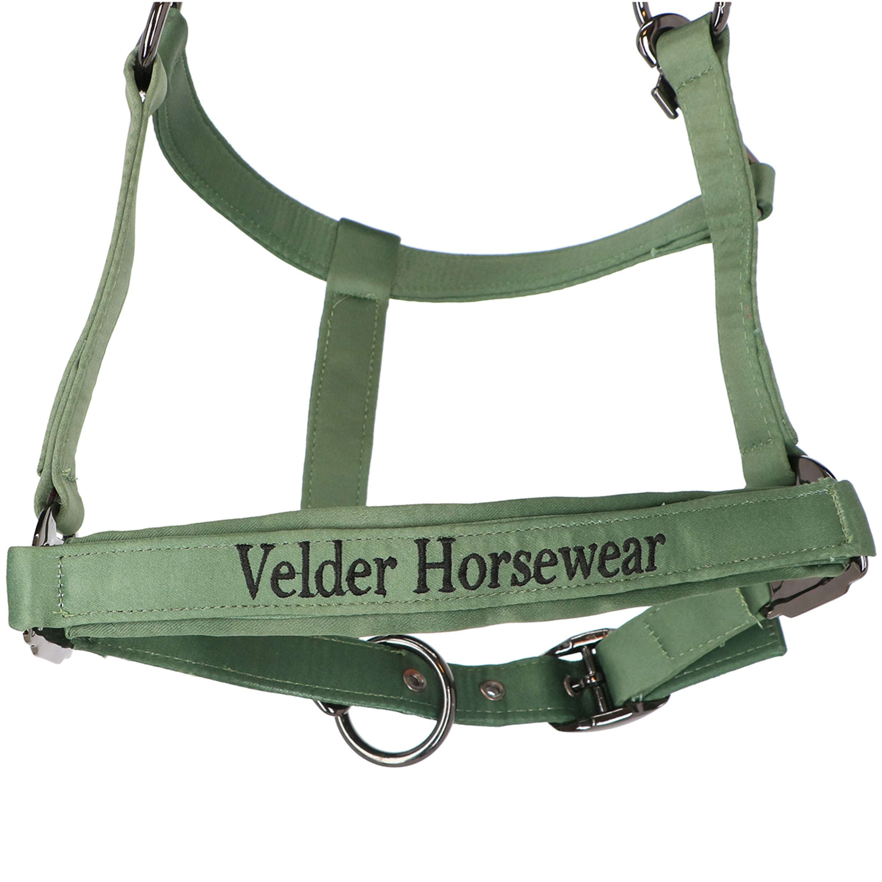 Velder Horsewear Premium Halster Satin Glow Olive Mist