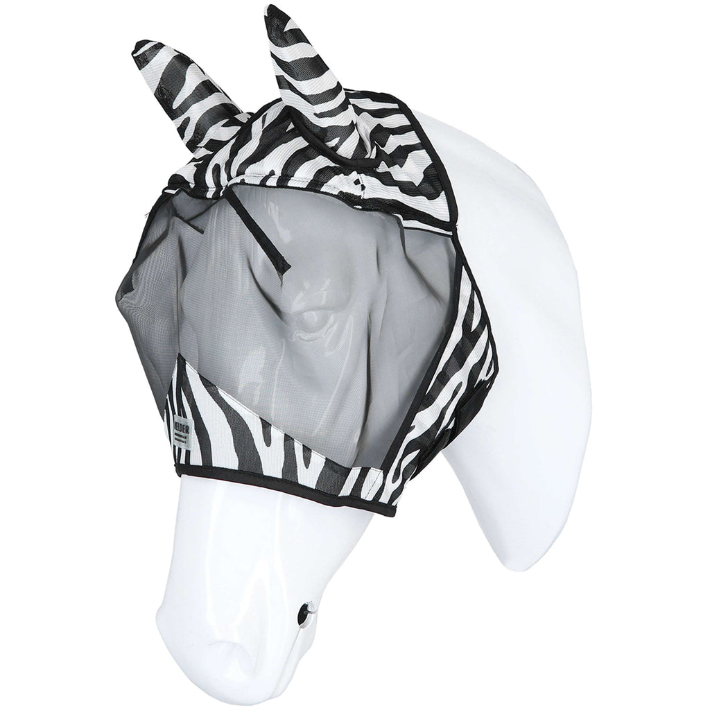 Velder Horsewear Essentials Vliegenmasker Zebra met Oren Zwart/Wit