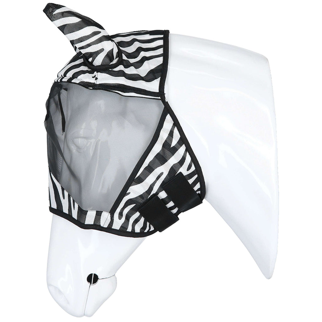 Velder Horsewear Essentials Vliegenmasker Zebra met Oren Zwart/Wit