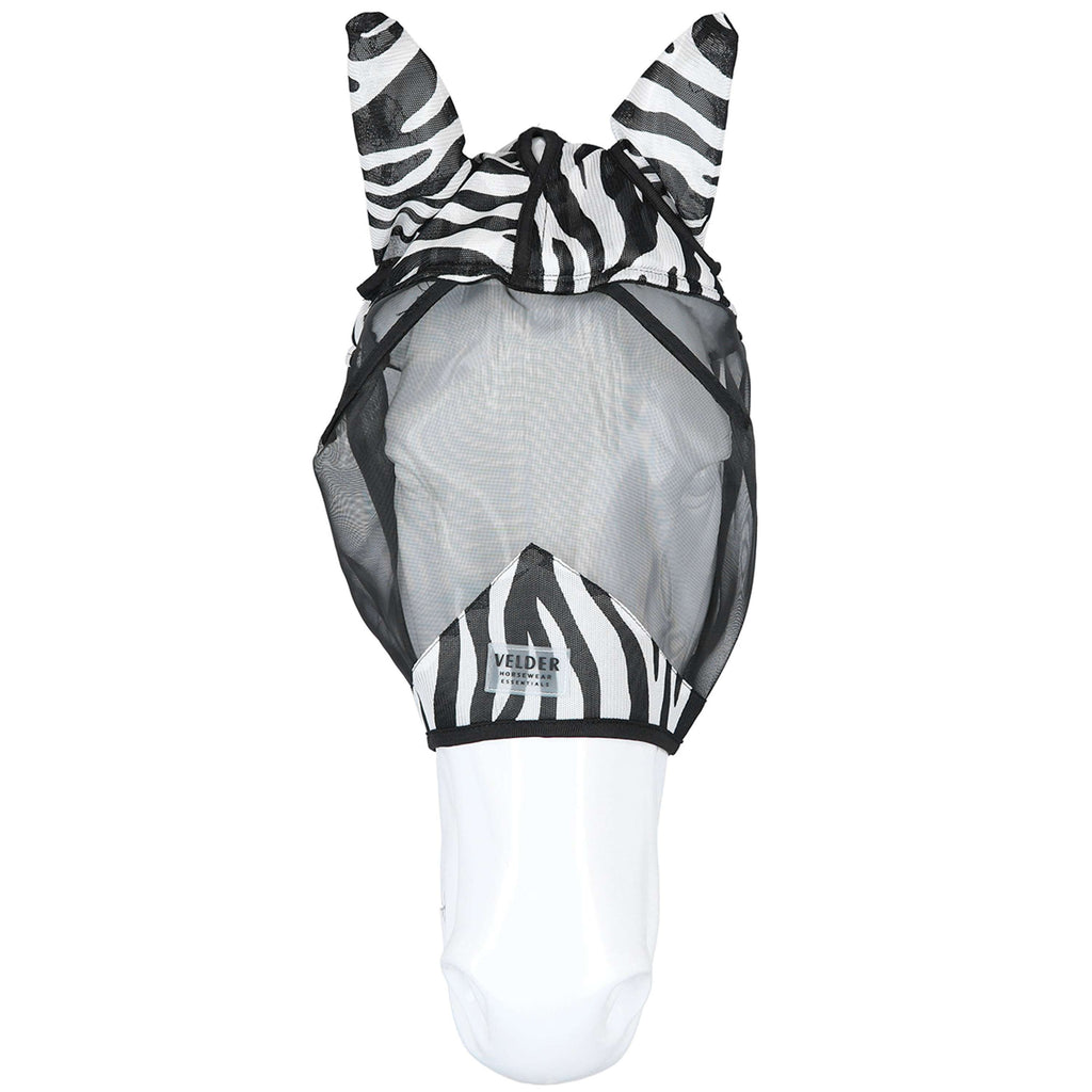Velder Horsewear Essentials Vliegenmasker Zebra met Oren Zwart/Wit