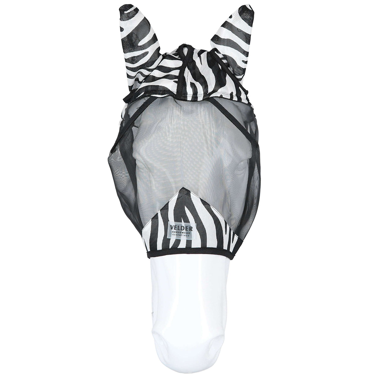 Velder Horsewear Essentials Vliegenmasker Zebra met Oren Zwart/Wit