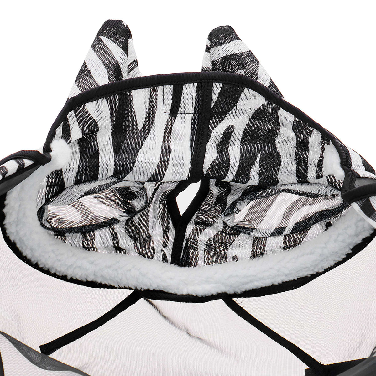 Velder Horsewear Essentials Vliegenmasker Zebra met Oren Zwart/Wit