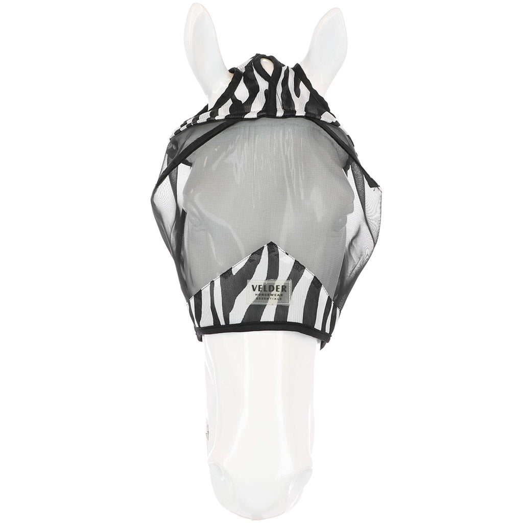 Velder Horsewear Essentials Vliegenmasker Zebra zonder Oren Zwart/Wit