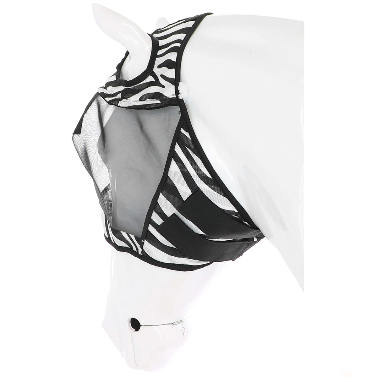 Velder Horsewear Essentials Vliegenmasker Zebra zonder Oren Zwart/Wit