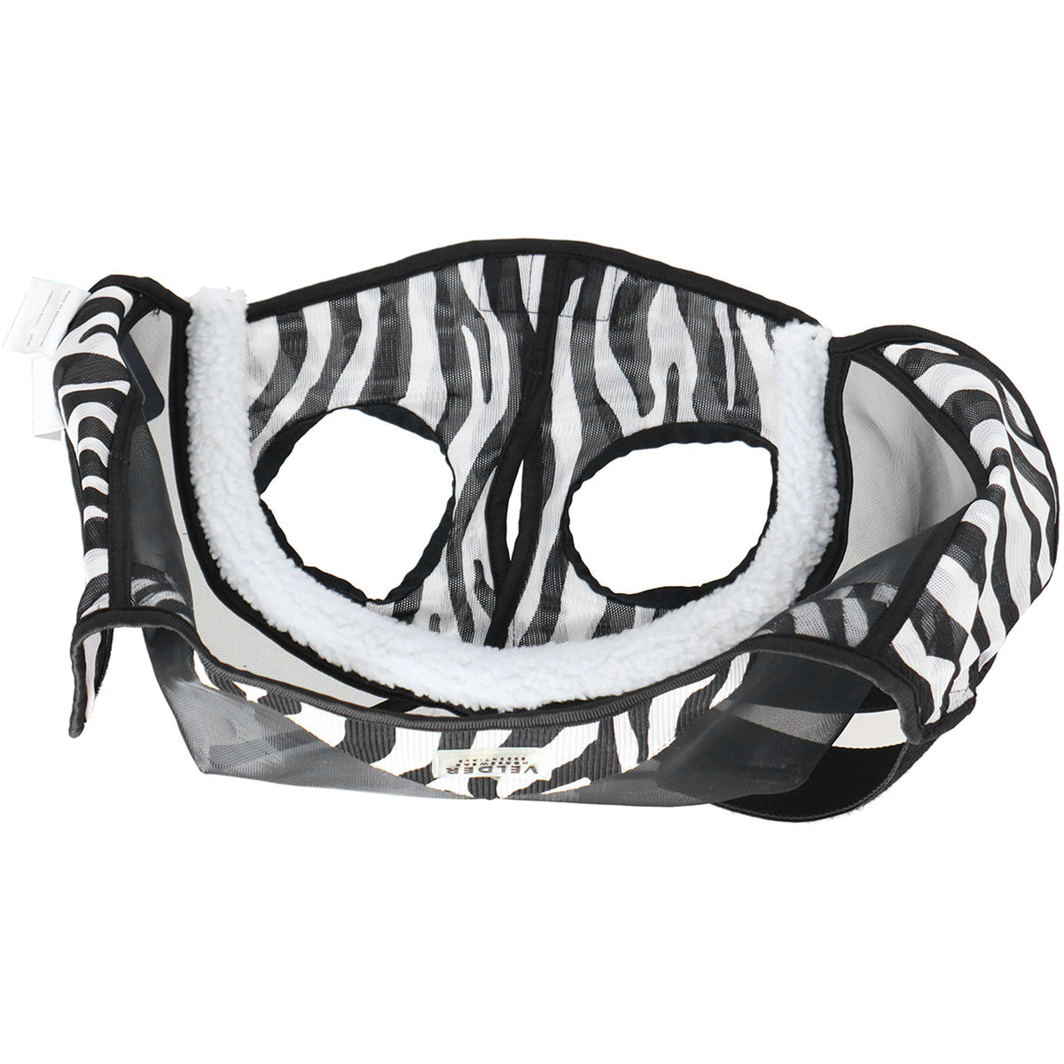 Velder Horsewear Essentials Vliegenmasker Zebra zonder Oren Zwart/Wit